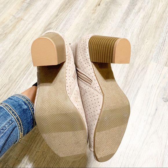 COPY - Old navy taupe peep toe heel booties - Picture 3 of 4